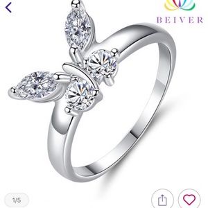 New Sterling silver butterfly ring